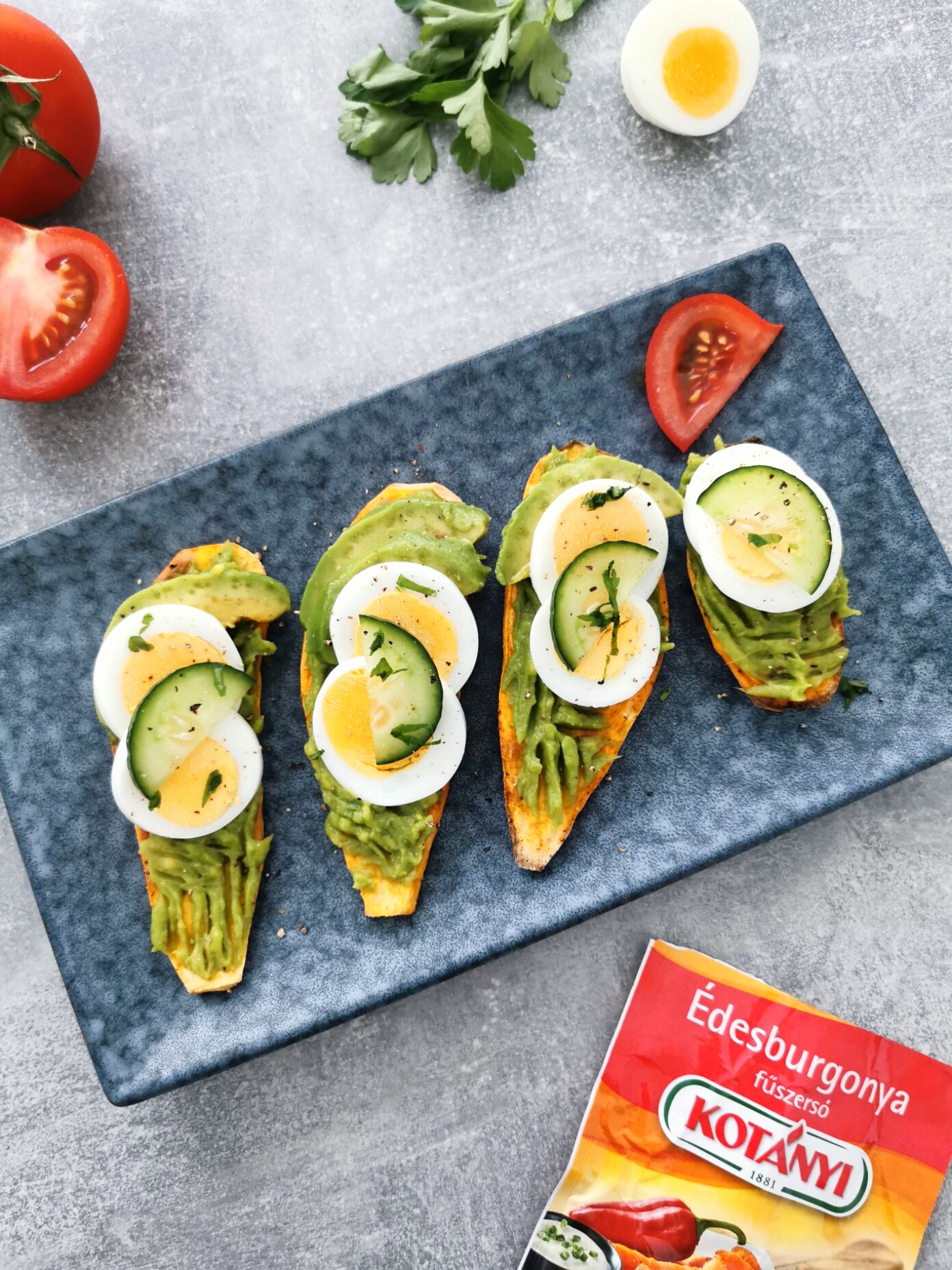 Édesburgonya szendvics